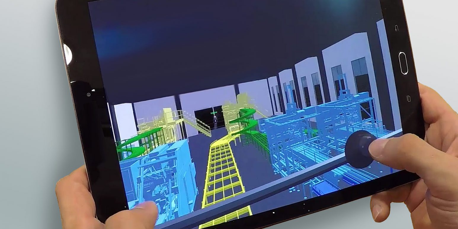 Virtuelle Realitaet (VR) auf einem Tablet Virtuelle Realitaet (VR) auf einem Tablet