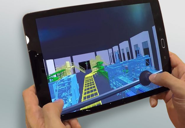 Virtuelle Realitaet (VR) auf einem Tablet Virtuelle Realitaet (VR) auf einem Tablet